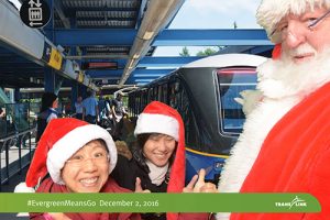 Santa Claus at the Evergreen Line in Tri-Cities Christmas 2016